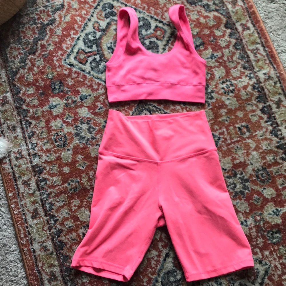 Bright pink two piece set